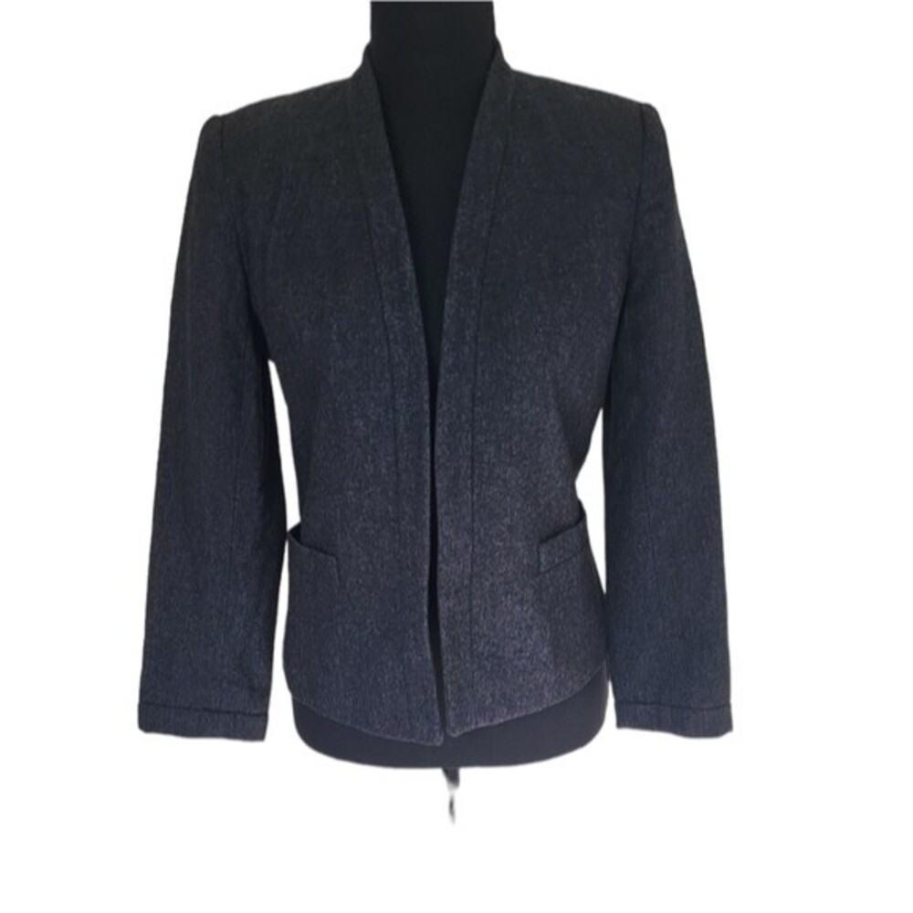 EUC Vintage Floyd Williams women's open front wool jacket blazer top 6P